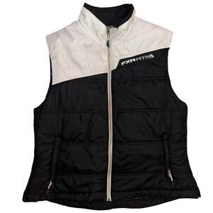 FXR Mountain Womens Block Heater Vest Black White Puffer Quilted Size 16